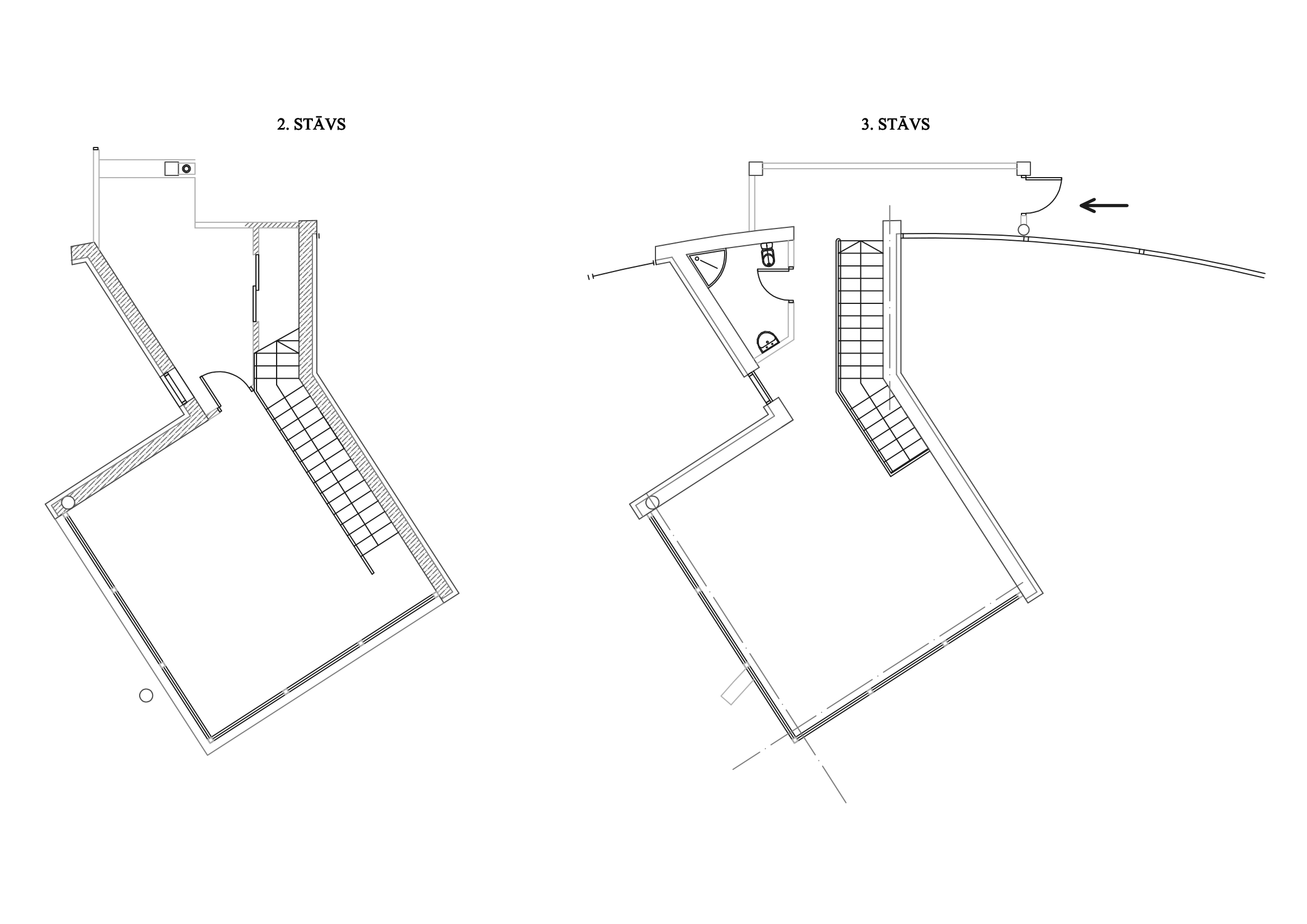 Stāva plāns Divstāvu kabinets - 102 m²